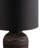 27" H Ceramic Dimpled Table Lamp, Brown Linen Shade and Iron Base, Elegant and Versatile Lighting