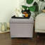 45cm Wide Tufted Square Solid Colour Footstool Ottoman with Storage