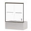 Porte de douche double coulissante, porte de baignoire de dérivation semi-sans cadre, verre trempé avec film antidéflagrant, cadre en alliage d'aluminium réglable-112513947