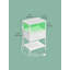 30cm W Steel Bedside Table