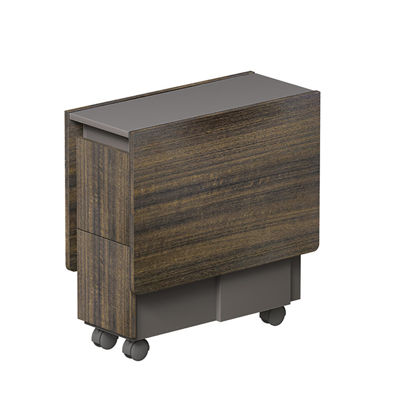 Ensemble de table de salle à manger extensible 5 pièces avec 4 chaises pour 4 personnes, ensemble de table de salle à manger en bois à abattant de 55 po avec rangement et 6 roulettes