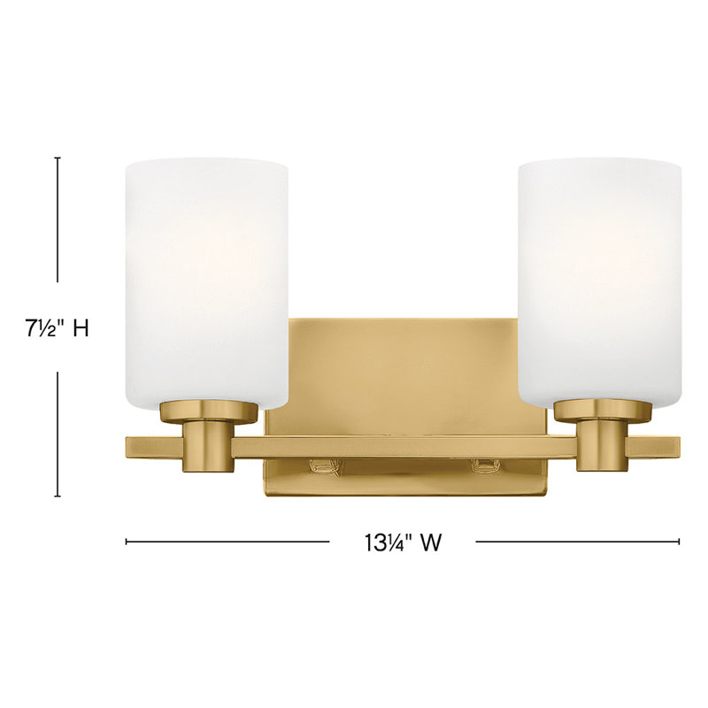 Karlie 2 - Light Vanity Light, Lacquered Brass