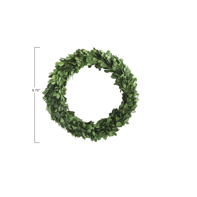 Preserved Boxwood Wreath, 9.75" W x 9.75" D