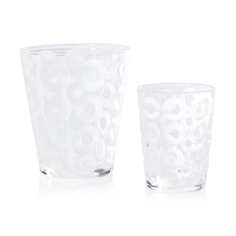Vase en verre Deauville / seau à glace / porte-cande, H 6 po x l 4,75 po x P 4,75 po