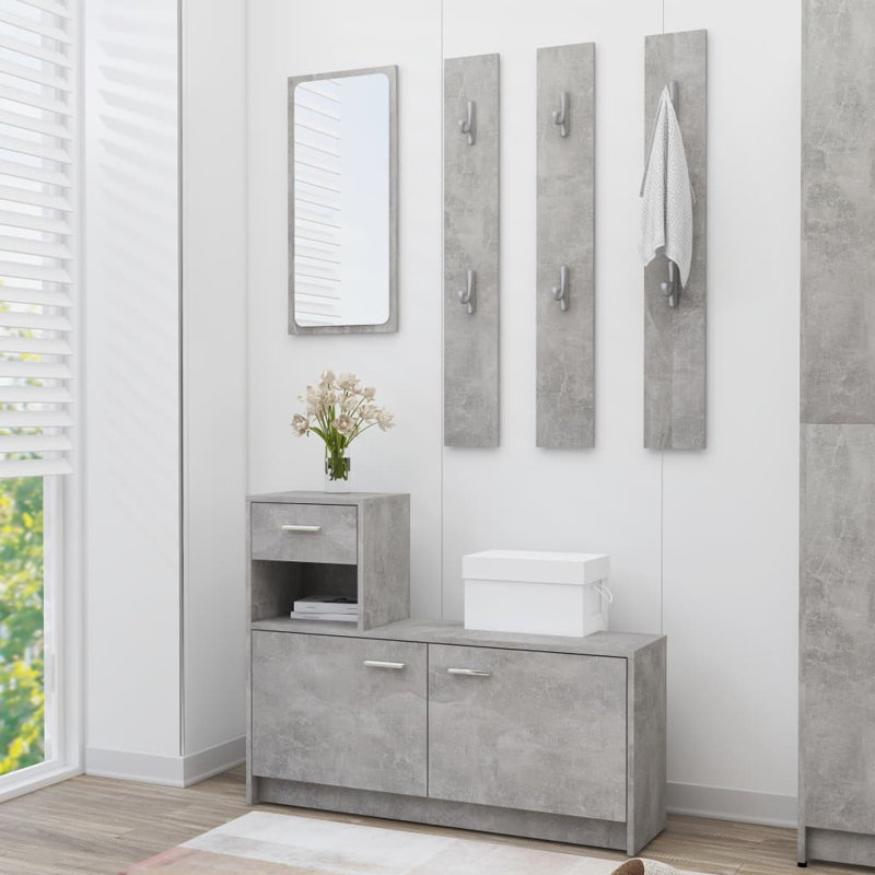 Avreigh 100 cm W Hallway Set, Concrete Grey