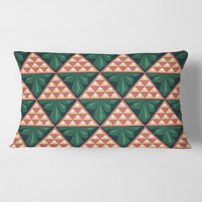 Coussin décoratif abstrait géométrique abstrait II - Mid-Century