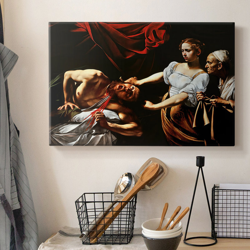 Judith décapitant Holofernes-Caravage-Gallery, toile tendue-c. 1599-1602, 8 x 12