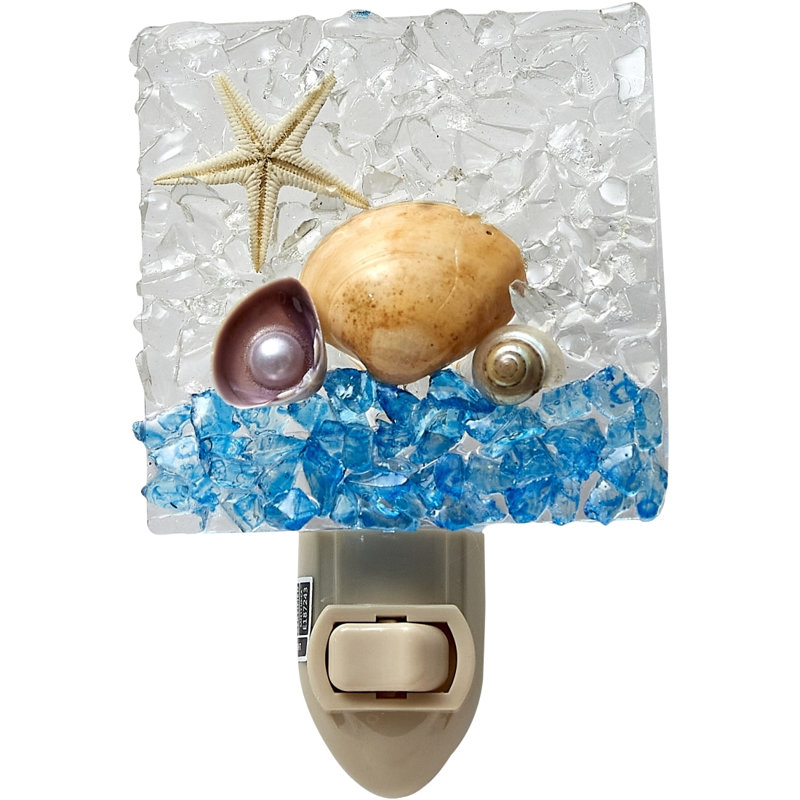 Mer et ciel avec veilleuse DEL carrée Clam