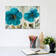 Teal Flowers by Asia Jensen - Wrapped Canvas Painting