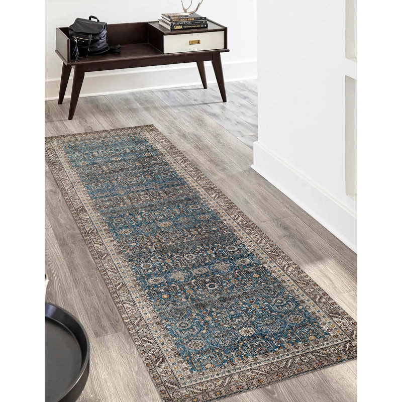 Gianna Blue Rug, Runner 2'6" x 8'