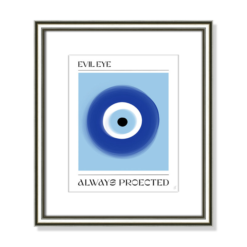 «Evil Eye» par Volfova, L 14,25 po x H 16,25 po, Imprimé mat, Argent classique