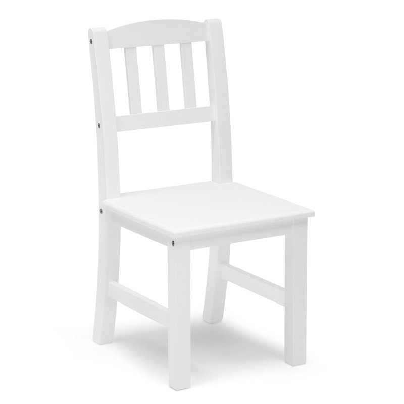 Bianca White Wood Kids' Writing Desk with Hutch and Chair