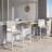 Aletza Square 2 - Person 27'' Long Outdoor Dining Set, PVC-Coated Polyester Patio Bar Set With Height Table