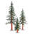 Pre-Lit Alpine Trees With UL LED Lights (Set Of 3)