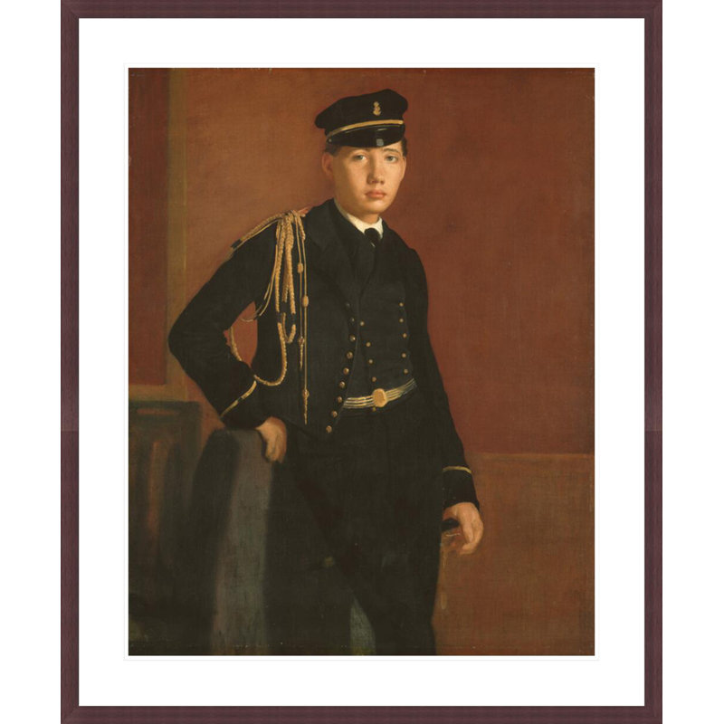 «Achille De Gas in the uniform of a cadet» par Edgar Degas, impression giclée encadrée, H 40,27 po x l 33,5 po