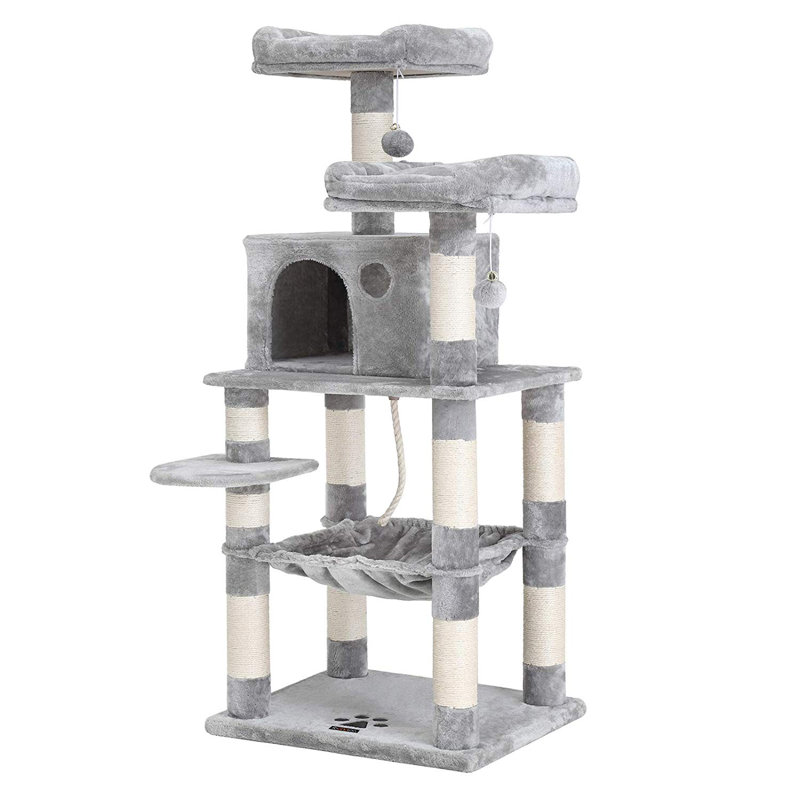 143cm H Cat Tree, Light Grey