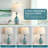 26" Coastal Glass Table Lamps Set of 2, 3-Way Dimmable Touch Control Bedside Lamp with USB A+C Ports-643861833