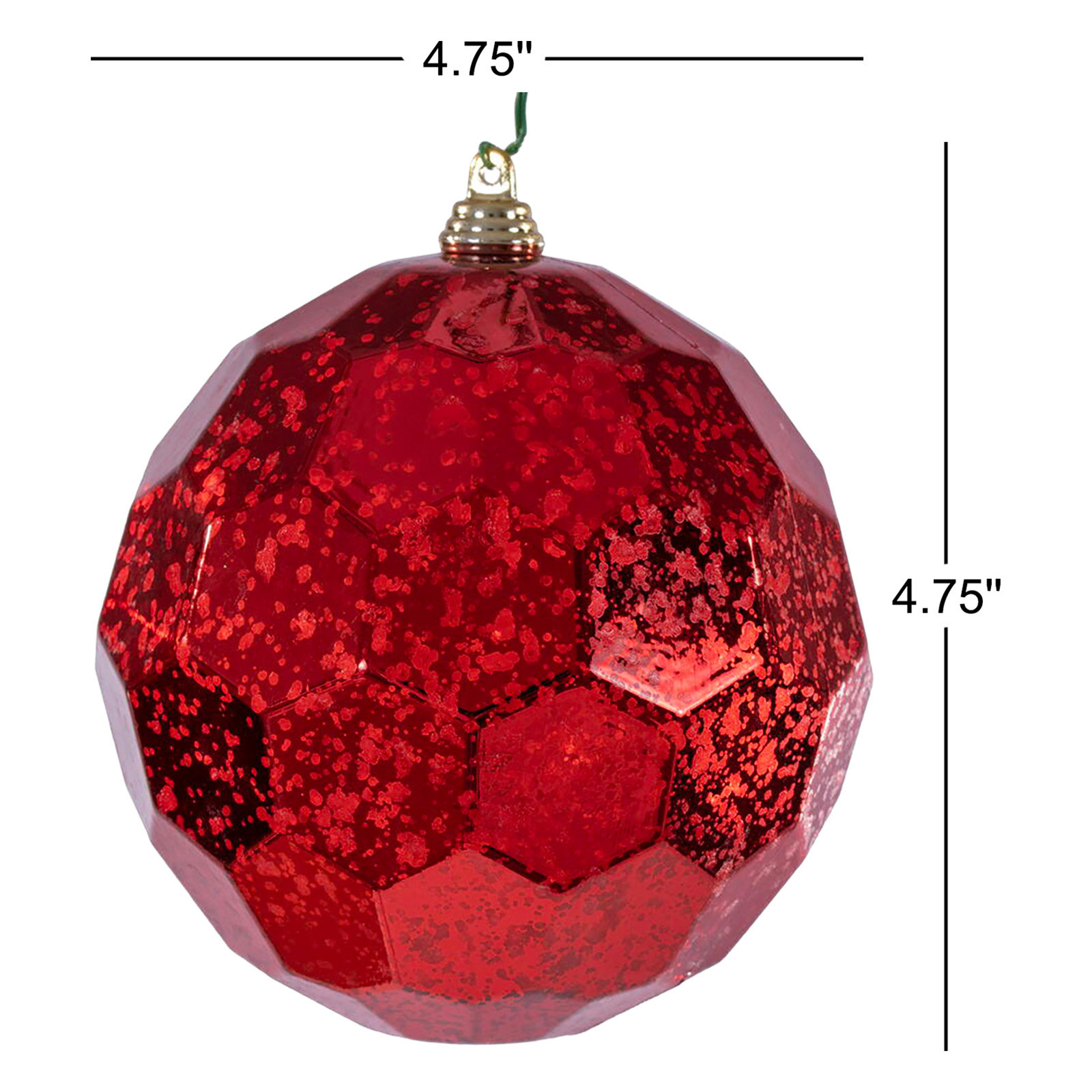5" Shatterproof Holiday Ornament, Red