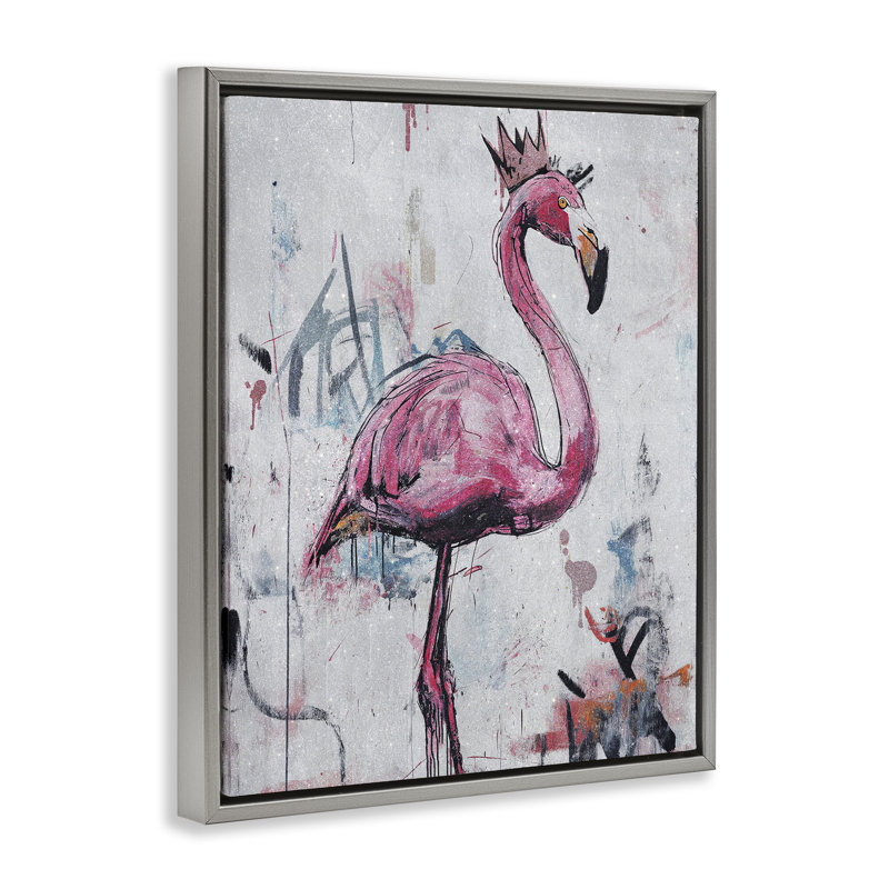 Cadre flottant Urban Feather Glow, design par Svetlana Aleynikova, H 21 po x l 17 po, Cadre flottant gris lustré