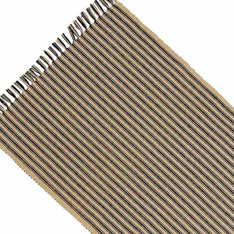 Calcott Gingham 100% Cotton Table Runner, Black/Nutmeg