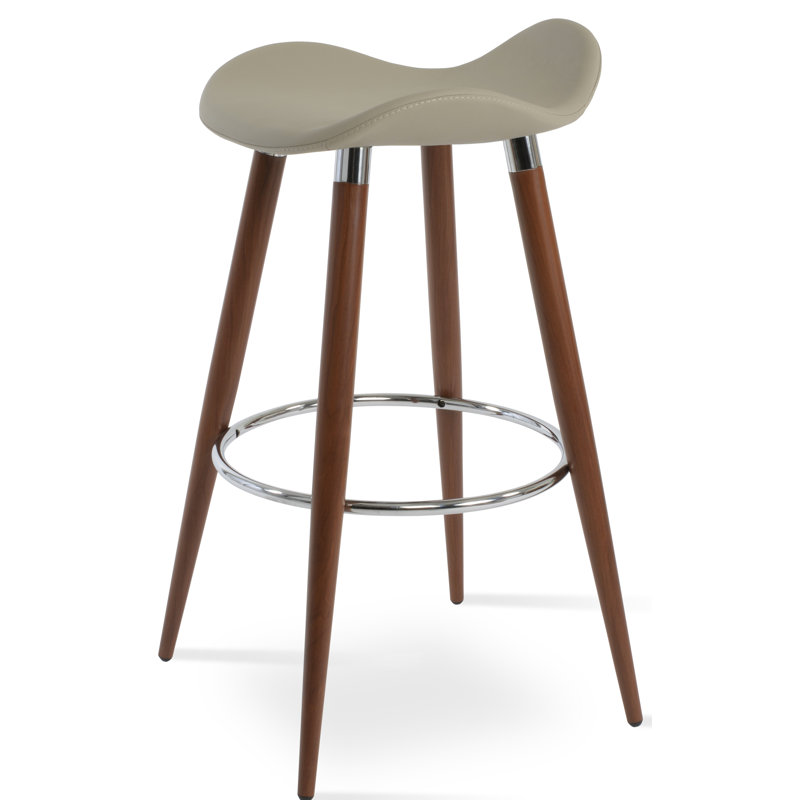 Tabouret de bar et de comptoir Moonyean, Noyer / poli, Blé, Tabouret de comptoir (assise de 24 po de hauteur)