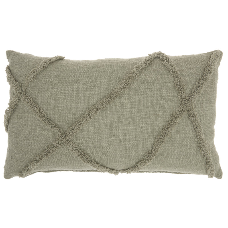  Housse de coussin rectangulaire et insert, Sauge