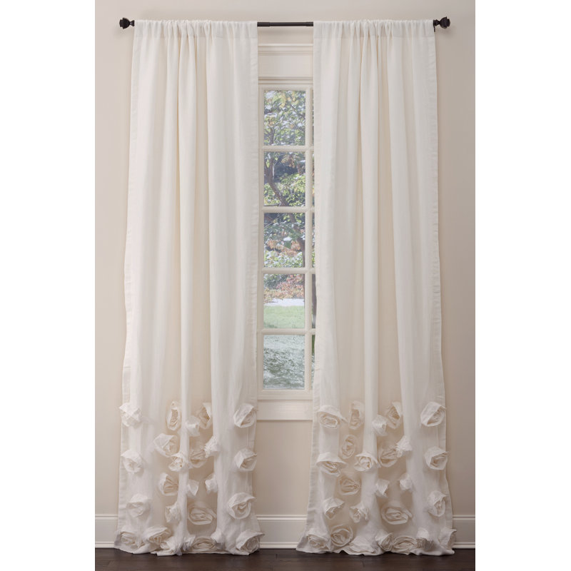 Deco Room Darkening Curtain, 50" W x 120" L, Natural