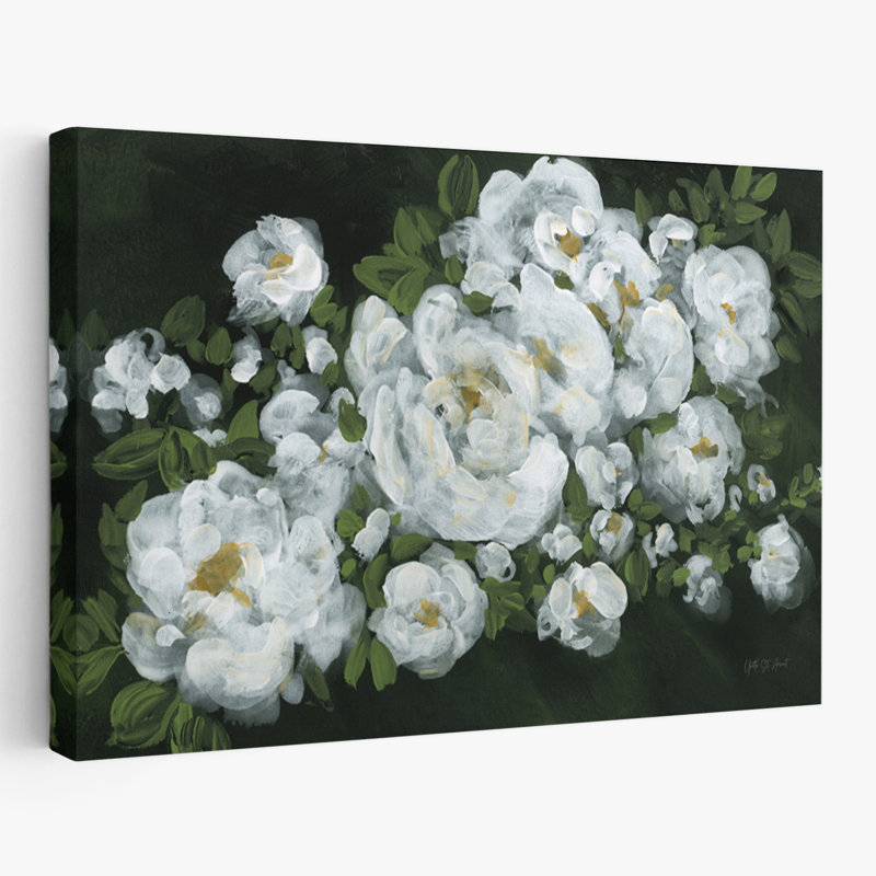 Fleurs florales - roses de minuit, H 32 po x l 48 po