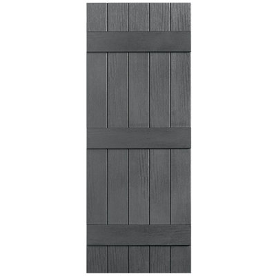 Three Batten, Five Board Closed Vinyl Shutters Pair
