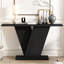 Console avec placage naturel, look minimaliste élégant pour n'importe quelle pièce, large plateau de table, base en V robuste, table en placage de bois facile à assembler, chambre à coucher de conception moderne, espace de présentation généreux,-1376624243