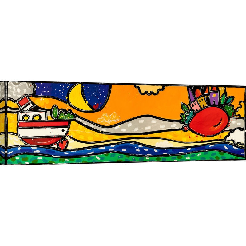 Lightweight by Wallas - Wrapped Canvas Painting, 35cm H x 100cm W x 4cm D
