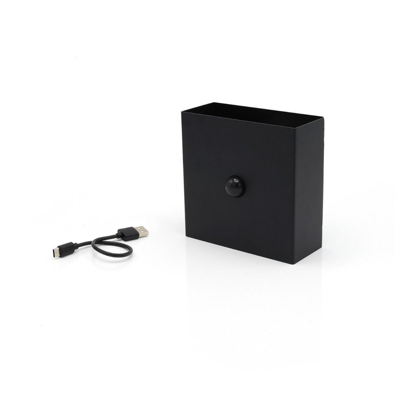 Aluminum LED Flush Mounted Sconce, Black