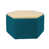 Bleu sarcelle / beige
