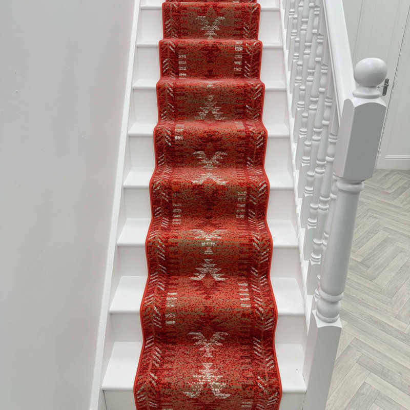 Stair Runner Geometric Area Rug, Stair Runner 60 x 450 cm