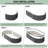 Galvanized Raised Garden Bed, 2Pcs Raised Garden Beds Outdoor, Oval Planter Raised Beds with Gloves and Rubber Edge Trim for Vegetables, Flowers and Herbs, 4x2x1 FT