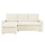 Canapé-lit 90 po avec méridienne et housse en velours côtelé beige lavable Housse de rangement convertible de 51 po de largeur-878411327-878411326