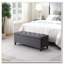 Banc de rangement en lin capitonné-683682703
