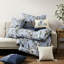 Couette King 7 pièces avec imprimé floral vintage, texture, design réversible, entretien facile toutes saisons et côtés rayés, confort moelleux
