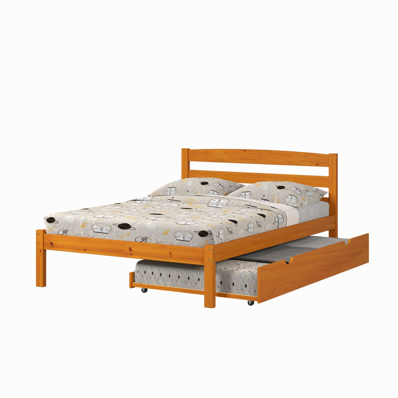 Lit double avec lit gigogne Heera Kids, Miel