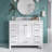 Flynt 43'' Solid Wood Single Bathroom Vanity in White, with 0.75'' Carrara Marble Top, Center, Rectangle Sink-134281717-64627191-134281719