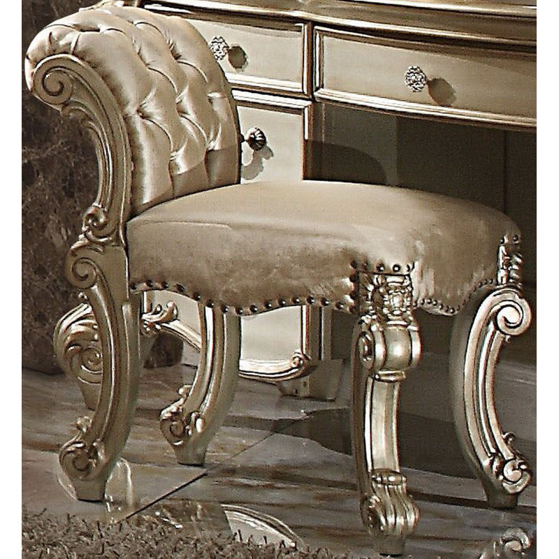 Tabouret de coiffeuse Amalburga, Patine dorée