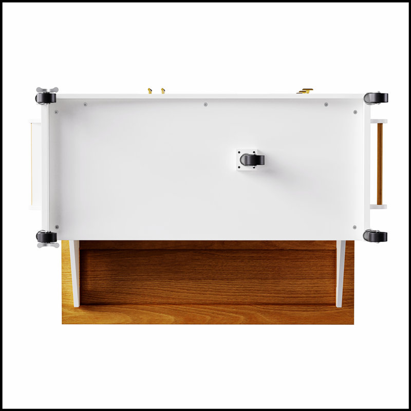 52'' Kitchen Island With Drop Leaf, Embossed Texture, Wheels, Spice Rack, Towel Rack, 2 Doors, 5 Drawers, And Adjustable Shelf For Kitchen