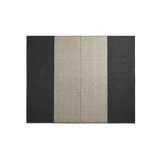 Light Between Wool Striped Area Rug in Charcoal/Ivory