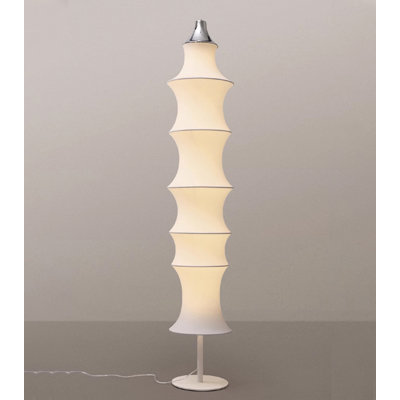 Wave Shaped Tiered Column Warm Glow Floor Lamp