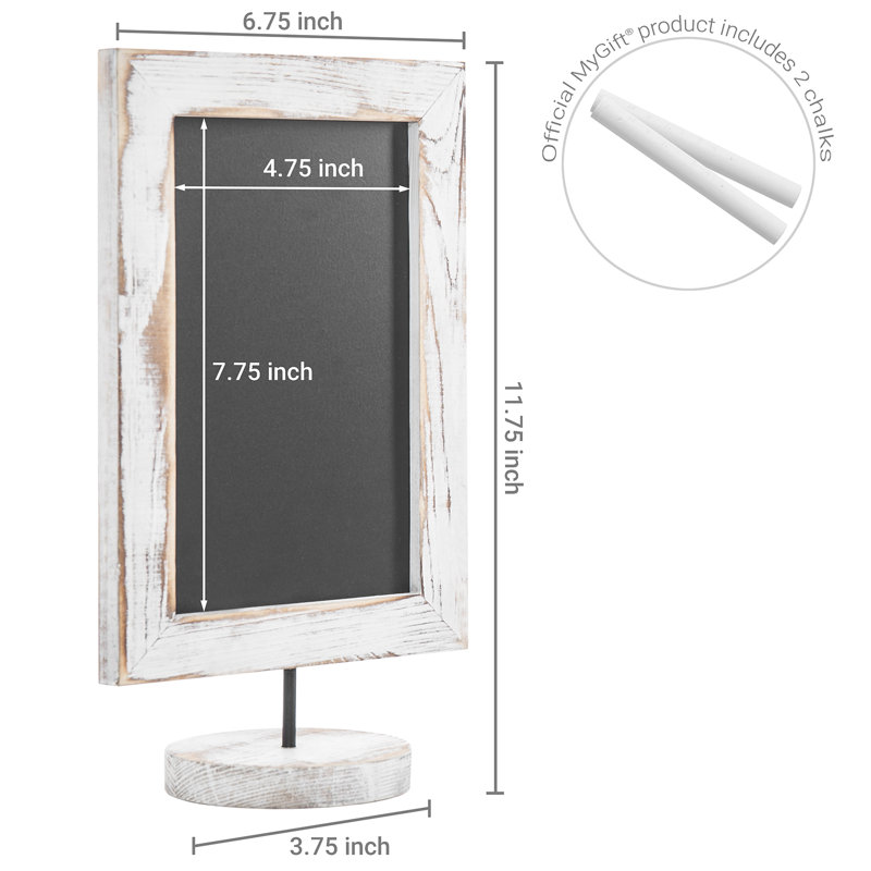 2 - Piece Tabletop Wood Chalkboard Set