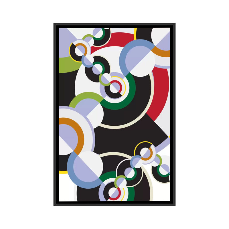 Art moderne sur toile Albree, Toile avec cadre noir, Aucun mat, H 60 po x l 40 po x P 1,5 po