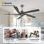 Ventilateur de plafond d'intérieur à 5 pales Baun avec télécommande-1027365109-1048196990-1049430248