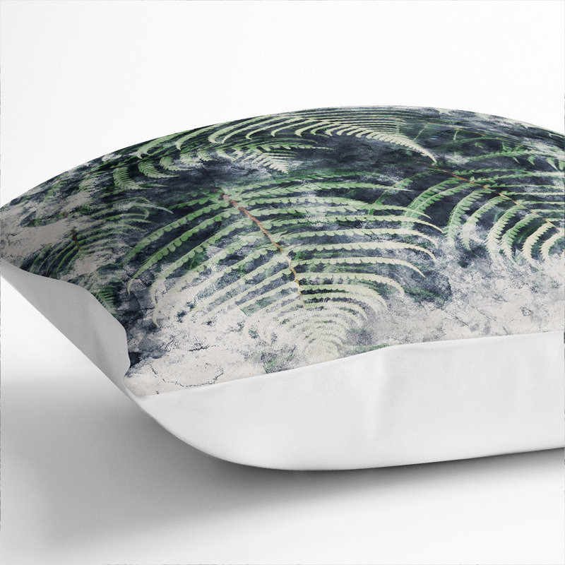 Fern Leaves Vol.1 Watercolour Scatter Cushion, White, 40cm H x 40cm W x 15cm D