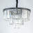 Geboe 6 - Light Modern Crystal Chandelier Round Black Dimmable 3-Tiered Pendant Light Fixture-1702662177
