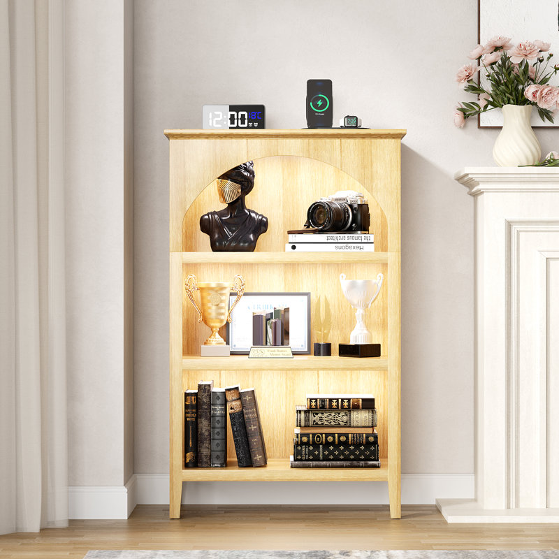 120.6cm H x 75cm W Bookcase, Oak
